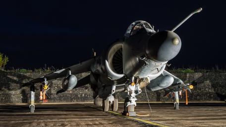 Sleek Military Aircraft Ready for Action wallpaper