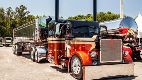 Classic American Truck Ignites Nostalgia and Power wallpaper