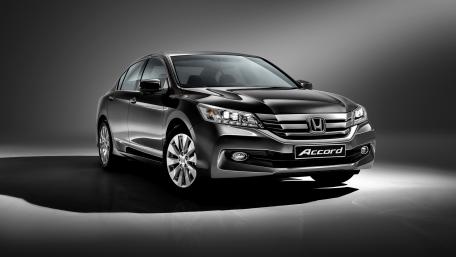 Sleek Black Honda Accord Wallpaper wallpaper
