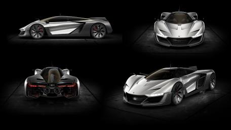 Sleek and Powerful Hypercar Wallpaper Design wallpaper