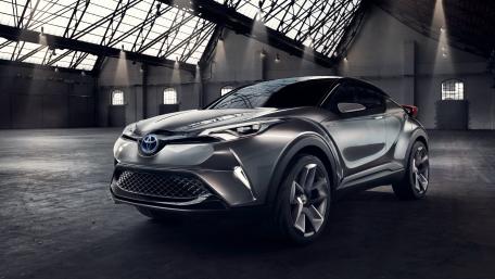 Sleek Toyota C-HR in Stylish Warehouse Setting wallpaper