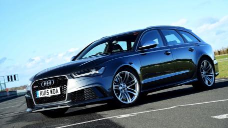 Sleek Audi RS6 Avant on the Track wallpaper