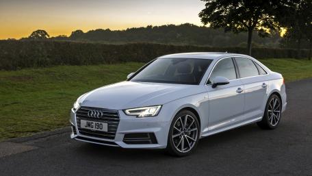Sleek Audi A4 at Sunset wallpaper