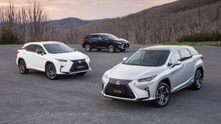 Sleek Lexus SUVs in Natural Landscape wallpaper