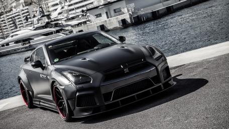 Stylish Matte Black Sports Car Wallpaper wallpaper