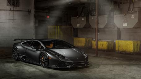 Sleek Lamborghini in an Industrial Setting wallpaper