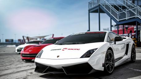 Sleek Supercars Ready for Action wallpaper