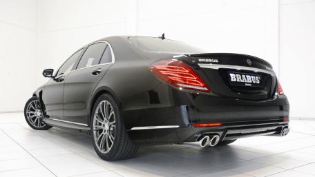Sleek Black Brabus Sedan Wallpaper Design wallpaper