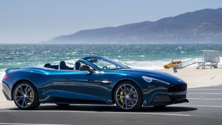 Sleek Convertible by the Shoreline wallpaper