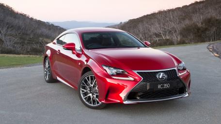 Sleek Lexus RC 350 in Stunning Red wallpaper