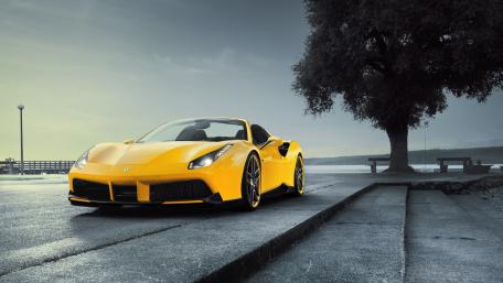 Vibrant Yellow Sports Car Wallpaper for Enthusiasts wallpaper