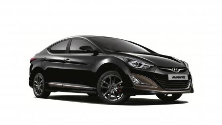 Sleek Black Hyundai Avante Wallpaper Design wallpaper