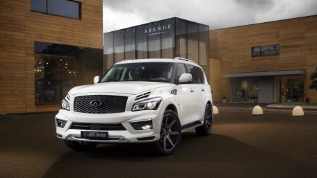 Sleek Luxury SUV in Urban Setting wallpaper