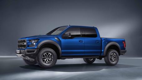 Bold Blue Pickup Truck Wallpaper wallpaper