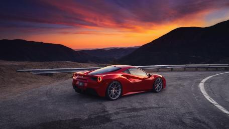 Ferrari F430 Challenge in sunset wallpaper