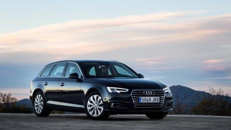Sleek Audi A4 Station Wagon in Scenic Landscape wallpaper