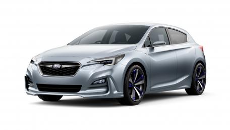 Sleek Silver Subaru Hatchback Wallpaper wallpaper