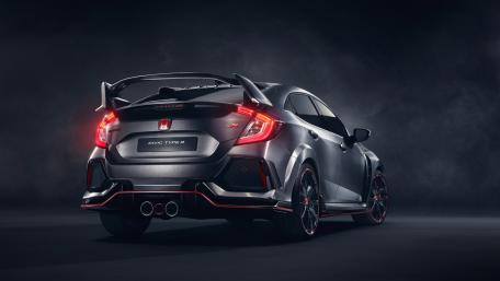 Sleek Honda Civic Type R in a Dramatic Setting wallpaper