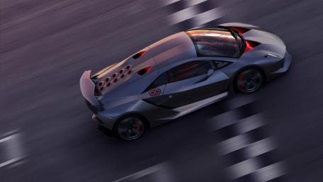 Sleek Modern Supercar on the Move wallpaper