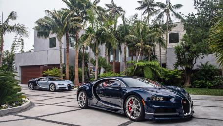Exotic Cars in Tropical Paradise wallpaper