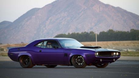 Classic Purple Muscle Car Beauty wallpaper