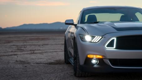 Sleek Mustang on an Open Landscape wallpaper
