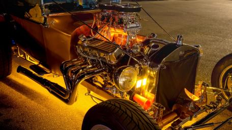 Classic Car Beauty in the Spotlight wallpaper