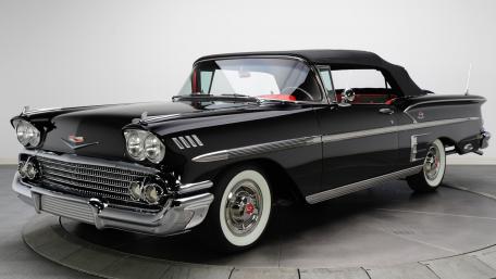 Classic American Convertible in Elegant Black Finish wallpaper