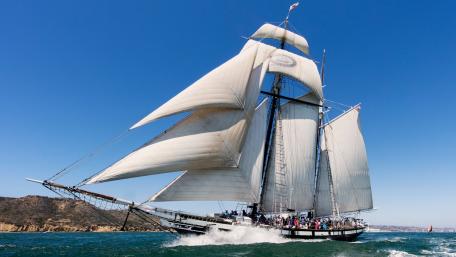 Majestic Sailing Adventure on the Open Sea wallpaper