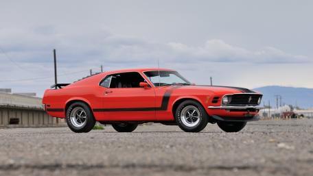 Classic Muscle Car in Stunning Orange Finish wallpaper