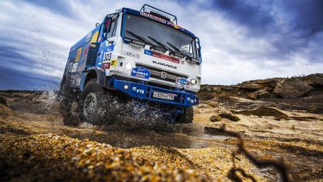 Rugged Adventure with a Kamaz Truck in Action wallpaper