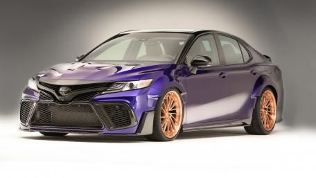 Stunning Purple Custom Camry with Stylish Wheels wallpaper