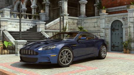 Sleek Sportscar in an Elegant Setting wallpaper