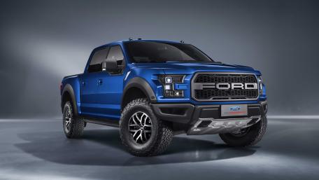 Powerful Blue Ford Truck Wallpaper for Enthusiasts wallpaper
