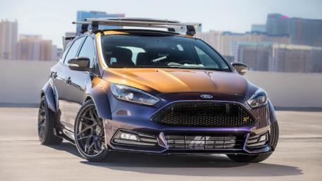 Sleek Custom Ford Focus ST in Urban Setting wallpaper