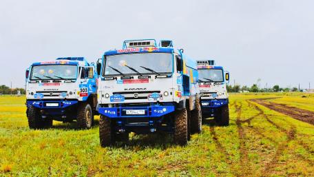 Powerful Trucks Ready for Adventure wallpaper