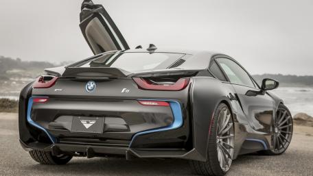 Sleek BMW i8 Showcasing Modern Design Features wallpaper