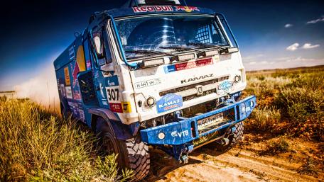 Extreme Rally Adventure on Dusty Terrain wallpaper