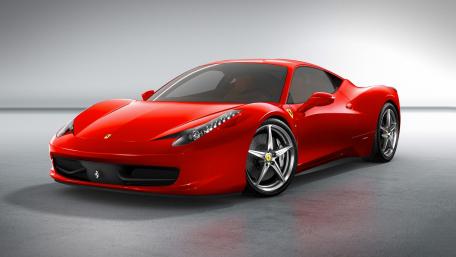 Sleek Red Ferrari 458 Italia Wallpaper wallpaper