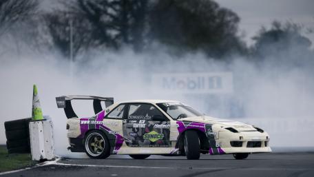 Racing Through a Misty Track wallpaper