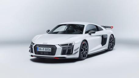 Sleek Audi R8 in Stunning White Finish wallpaper