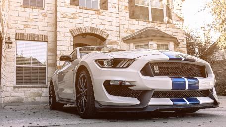 Stylish White Mustang GT500 Wallpaper wallpaper