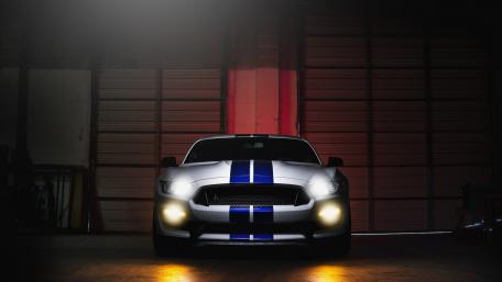 Bold Mustang in Dramatic Lighting Showcase wallpaper