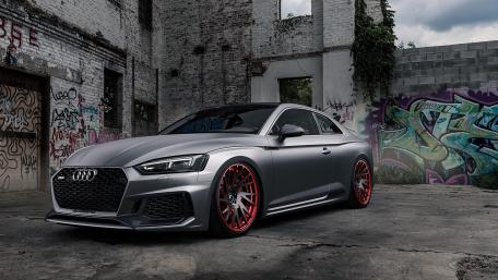 Sleek Audi RS5 in an Urban Graffiti Setting wallpaper