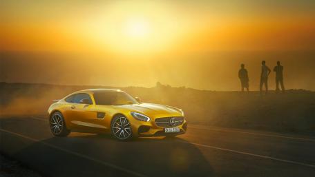 Golden Hour Elegance of a Sports Car wallpaper