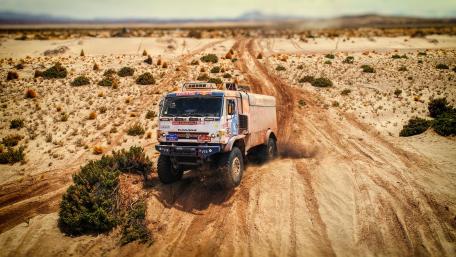 Adventure in the Desert with a Strong Truck wallpaper
