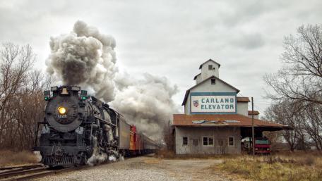 Majestic Steam Locomotive in Action wallpaper