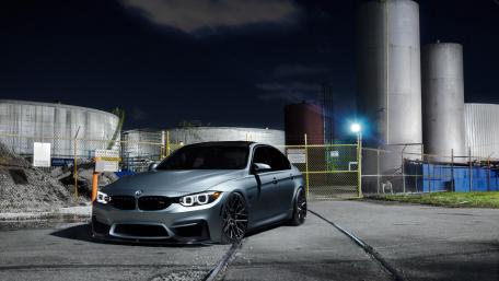 Sleek Urban BMW on the Tracks wallpaper