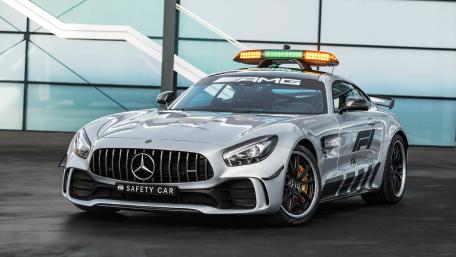 Sleek Mercedes AMG Safety Car Wallpaper wallpaper