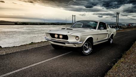 Classic American Muscle on the Open Road wallpaper